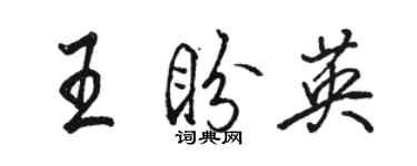 駱恆光王盼英行書個性簽名怎么寫