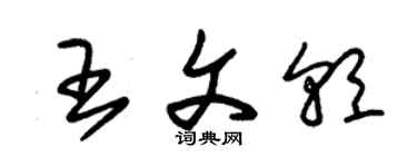 朱錫榮王文朝草書個性簽名怎么寫