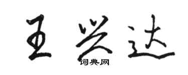 駱恆光王興達行書個性簽名怎么寫