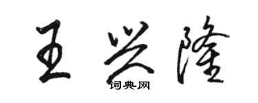 駱恆光王興隆行書個性簽名怎么寫