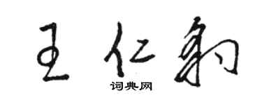 駱恆光王仁豹草書個性簽名怎么寫