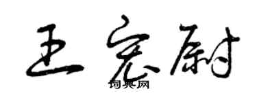 曾慶福王宏尉草書個性簽名怎么寫