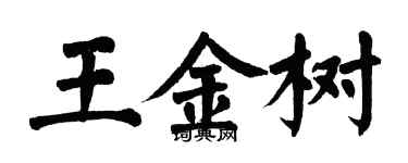 翁闓運王金樹楷書個性簽名怎么寫