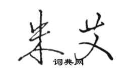 駱恆光朱艾行書個性簽名怎么寫