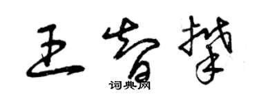 曾慶福王智攀草書個性簽名怎么寫