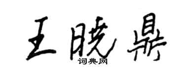 王正良王曉鼎行書個性簽名怎么寫