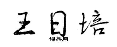 曾慶福王日培行書個性簽名怎么寫
