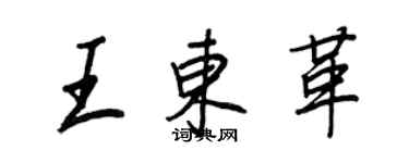 王正良王東革行書個性簽名怎么寫