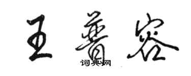 駱恆光王普容行書個性簽名怎么寫