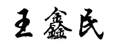 胡問遂王鑫民行書個性簽名怎么寫