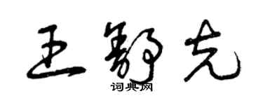 曾慶福王舒克草書個性簽名怎么寫