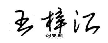 朱錫榮王梓江草書個性簽名怎么寫