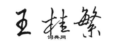 駱恆光王桂繁行書個性簽名怎么寫