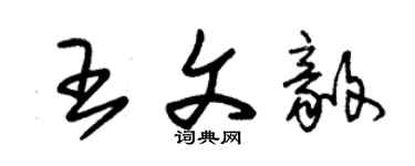 朱錫榮王文毅草書個性簽名怎么寫