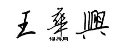 王正良王華興行書個性簽名怎么寫