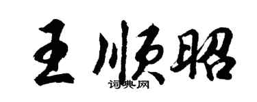 胡問遂王順昭行書個性簽名怎么寫