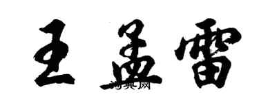 胡問遂王孟雷行書個性簽名怎么寫