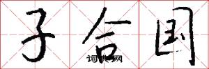 子合國怎么寫好看