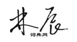 駱恆光林辰草書個性簽名怎么寫