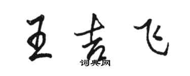 駱恆光王吉飛行書個性簽名怎么寫