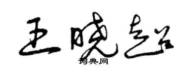 曾慶福王曉超草書個性簽名怎么寫