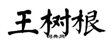 翁闓運王樹根楷書個性簽名怎么寫