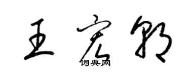 梁錦英王宏朝草書個性簽名怎么寫