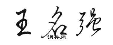 駱恆光王名強行書個性簽名怎么寫