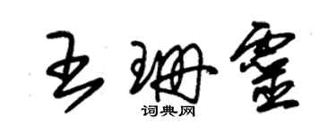 朱錫榮王珊靈草書個性簽名怎么寫