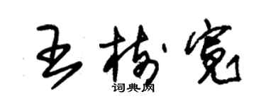 朱錫榮王樹寬草書個性簽名怎么寫