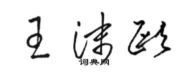 駱恆光王沫歐草書個性簽名怎么寫