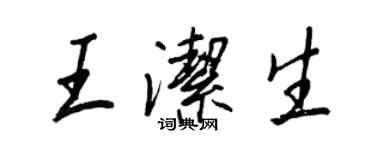 王正良王潔生行書個性簽名怎么寫