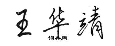 駱恆光王華靖行書個性簽名怎么寫