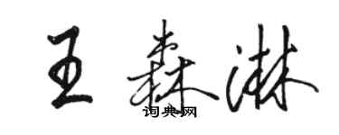 駱恆光王森淋行書個性簽名怎么寫