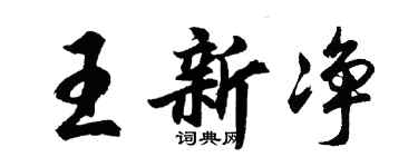 胡問遂王新淨行書個性簽名怎么寫