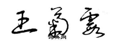 曾慶福王菊霞草書個性簽名怎么寫