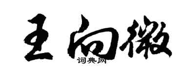 胡問遂王向微行書個性簽名怎么寫