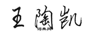 駱恆光王陶凱行書個性簽名怎么寫