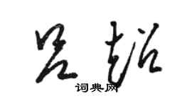 駱恆光呂超草書個性簽名怎么寫