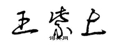 曾慶福王紫上草書個性簽名怎么寫