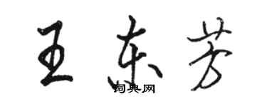 駱恆光王東芳行書個性簽名怎么寫