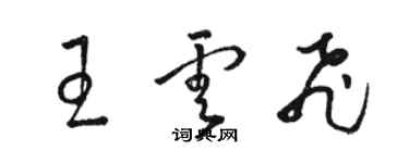 駱恆光王雲飛草書個性簽名怎么寫