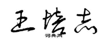 曾慶福王培志草書個性簽名怎么寫