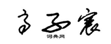 朱錫榮高子宸草書個性簽名怎么寫