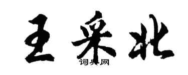 胡問遂王采北行書個性簽名怎么寫