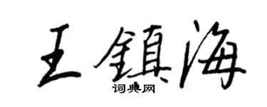 王正良王鎮海行書個性簽名怎么寫