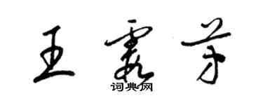 梁錦英王霞芳草書個性簽名怎么寫