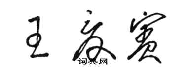 駱恆光王夏賓草書個性簽名怎么寫