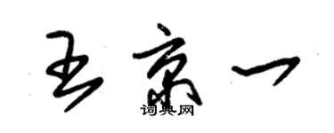 朱錫榮王京一草書個性簽名怎么寫