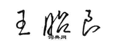 駱恆光王昭良草書個性簽名怎么寫